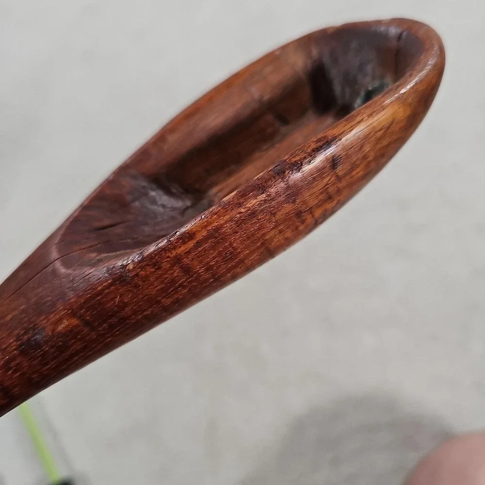 THICK VTG/Antique Hand Carved Wooden Spoon 18
